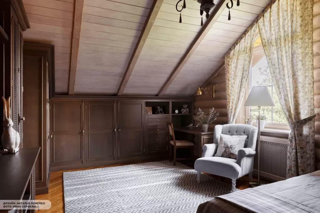 Применение масел Живица в отделке кабинета 1