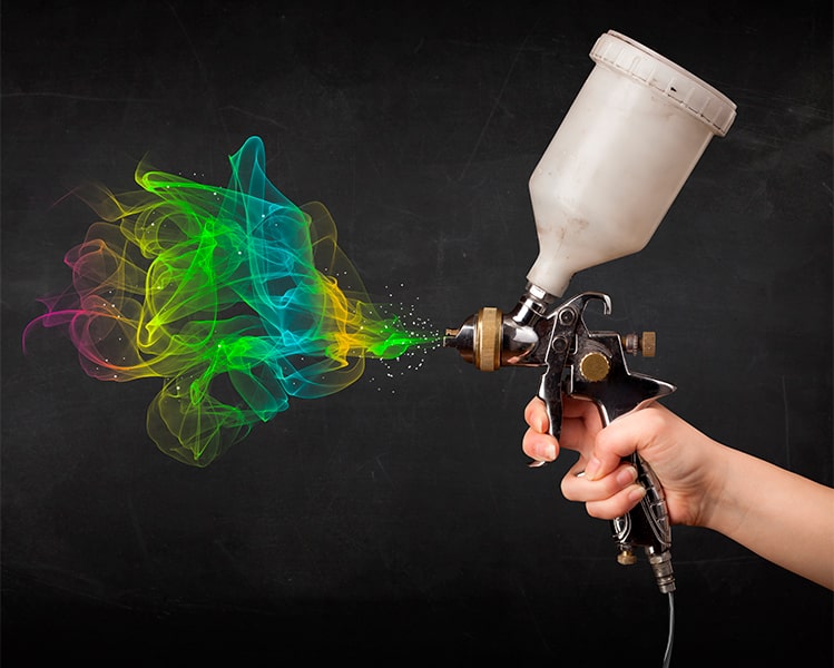 Нанесение масла «Живица ТЕХНО» краскопультом