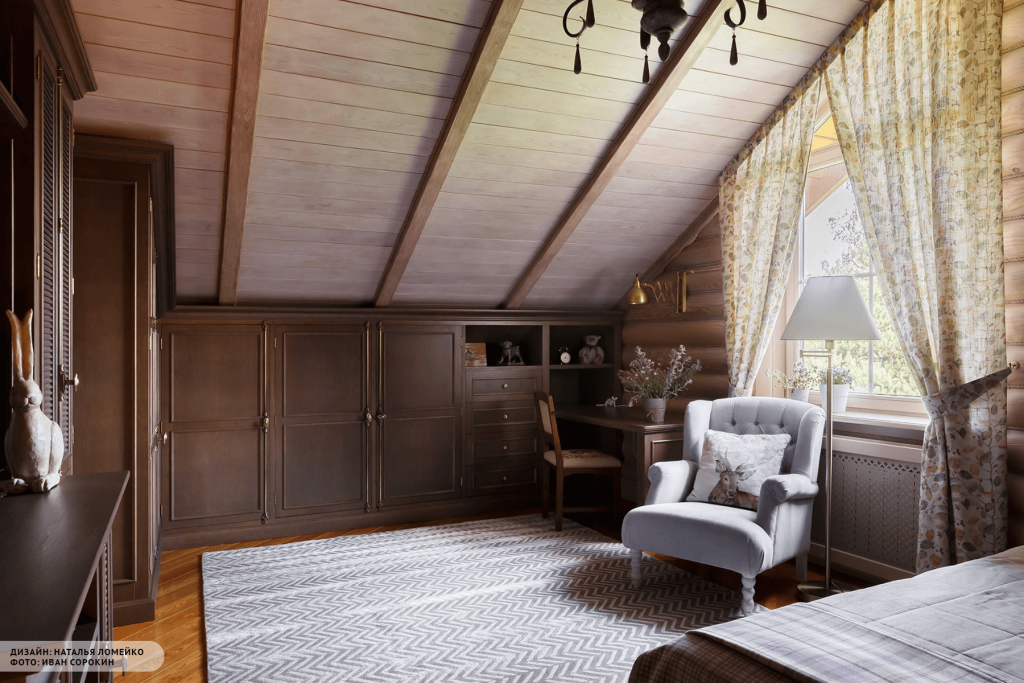 Применение масел Живица в отделке кабинета 1